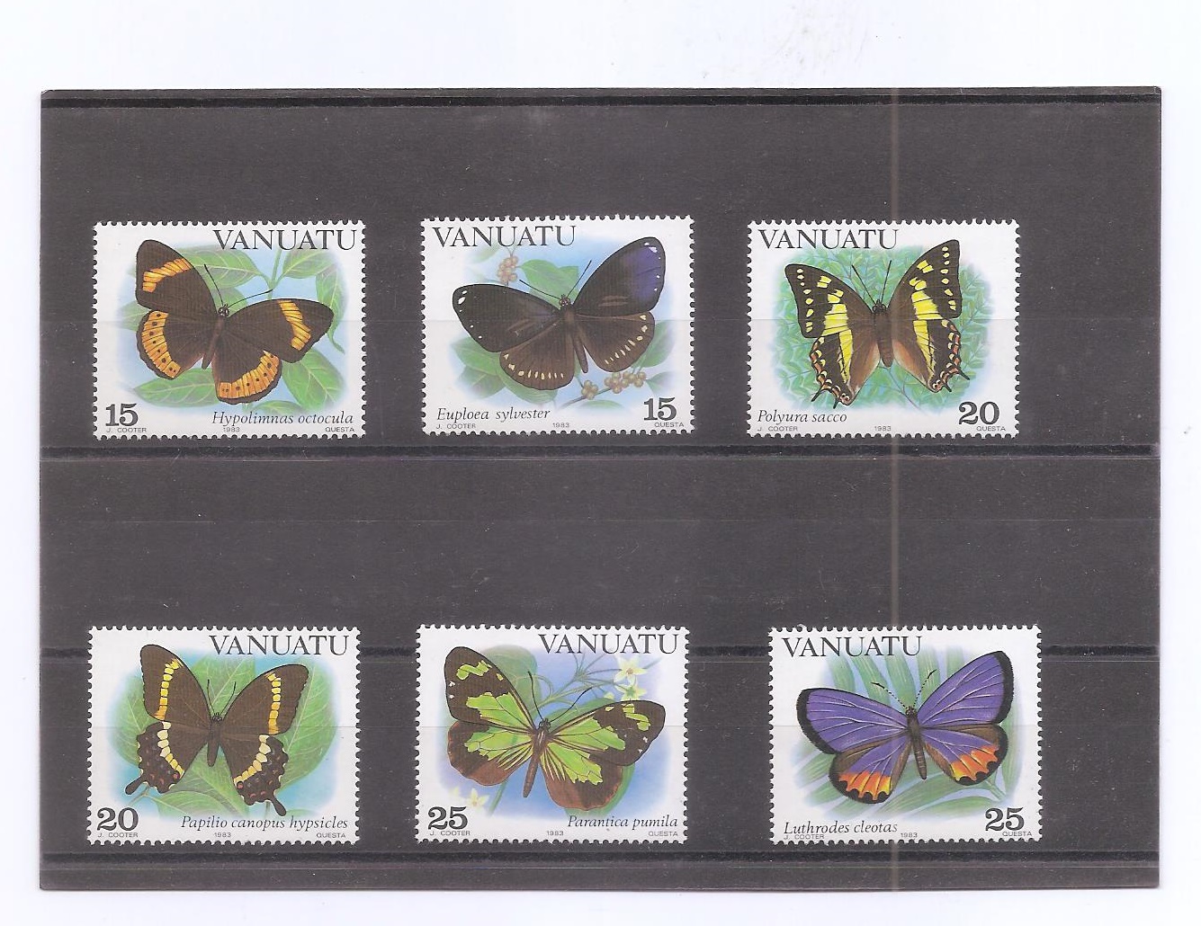 VANUATU DEL AÑO 1983 MARIPOSAS